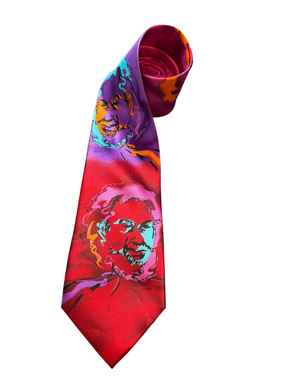 Rare Jerry Garcia Self Portrait Artist Proof #4 Silk Tie Grateful Dead